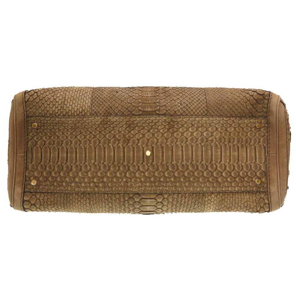 Gucci Marmont Python Tote Gg Brown Suede Bag - image 3